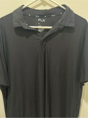 FLX Men’s Black Polo - Performance Short Sleeve